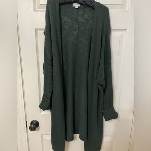 Wonderly Forest Green Open-Front long cardigan XL
